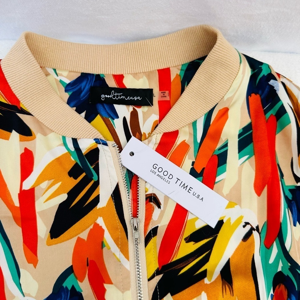Good time U.S.A Colorful Patterned Women's Jacket - Picture 3 of 7